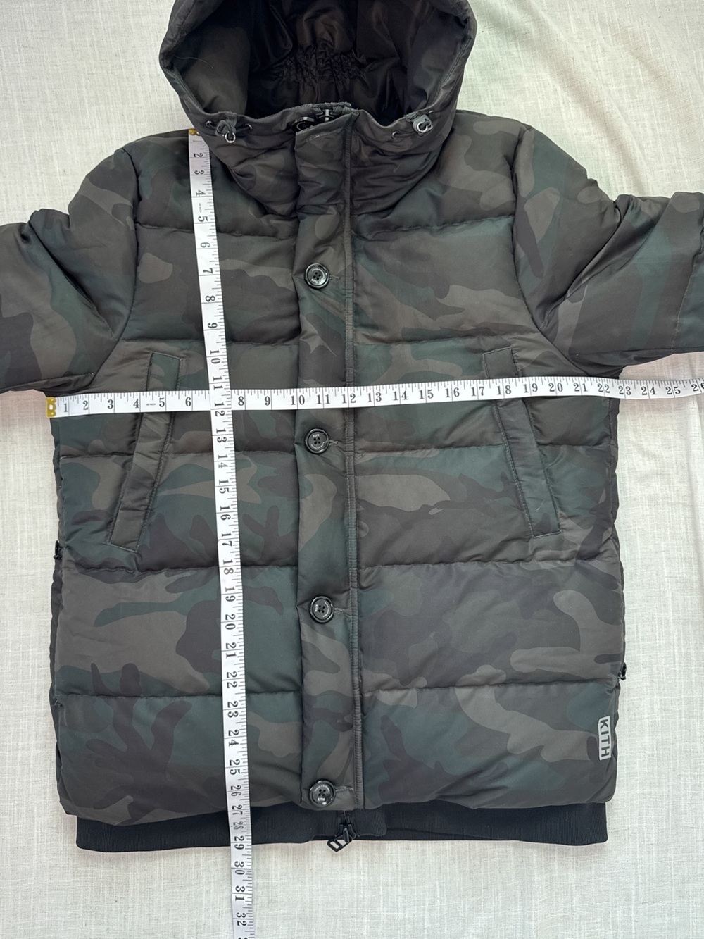 Kith x Nano Universe Nishikawa Down Hooded Puffer Jacket Woodland Camo Small - Picture 14 of 16